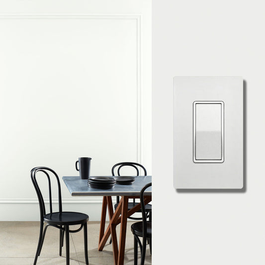 1 Gang Wall Plate Screwless - White Background - Customizable