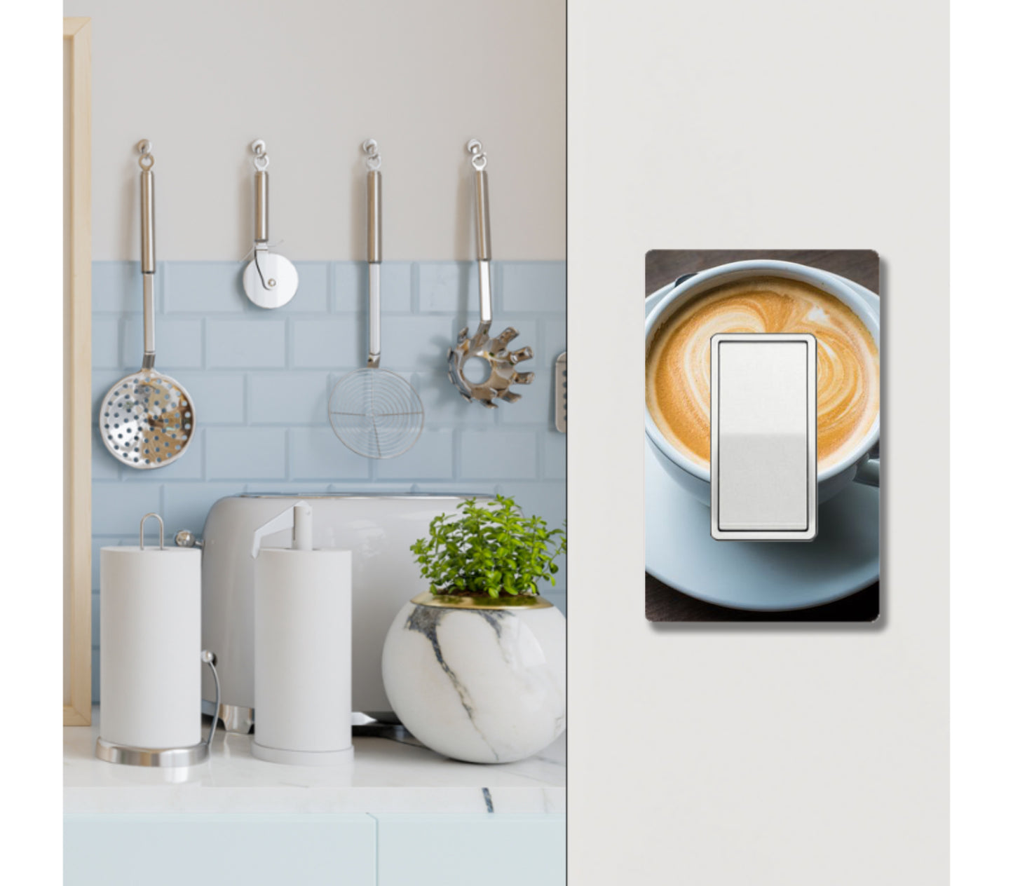 Custom Design Wall Plate 1 Gang | Kitchen Morning Coffee