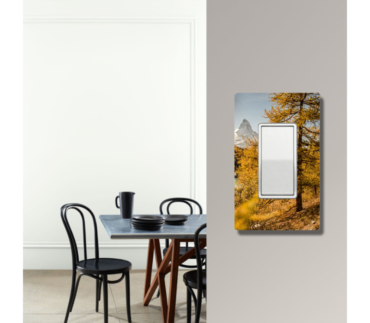 1 Gang Wall Plate Screwless Fall foliage yellow trees