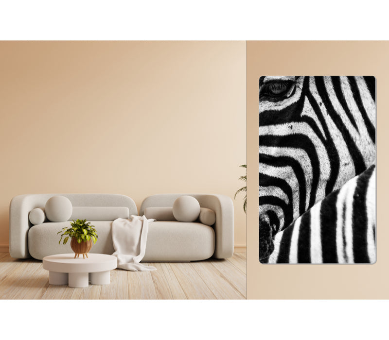 1Gang Blank Wall Plate Cover Screwless Zebra Print