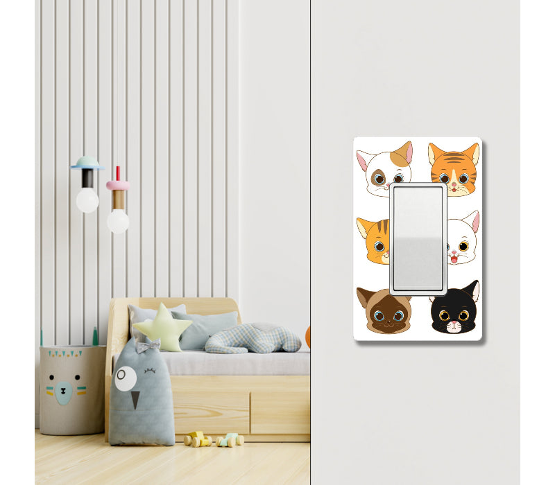 1 Gang Wall Plate Screwless Full of puppies switch cover