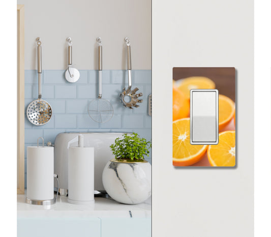 1 Gang Screwless light switch outlet wall plate cover - oranges