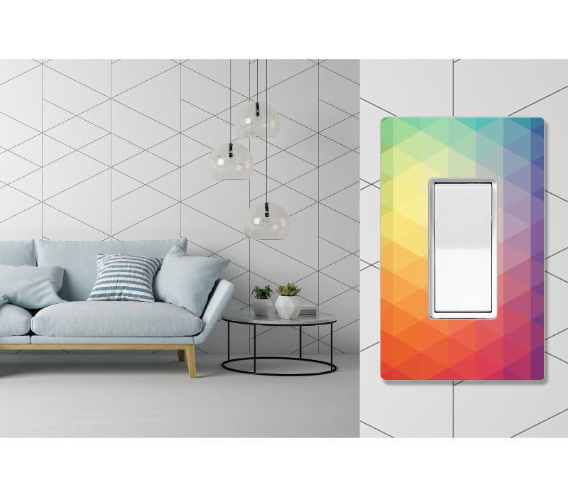 1 Gang Wall Plate Screwless Switch Outlet Cover Rainbow Triangle